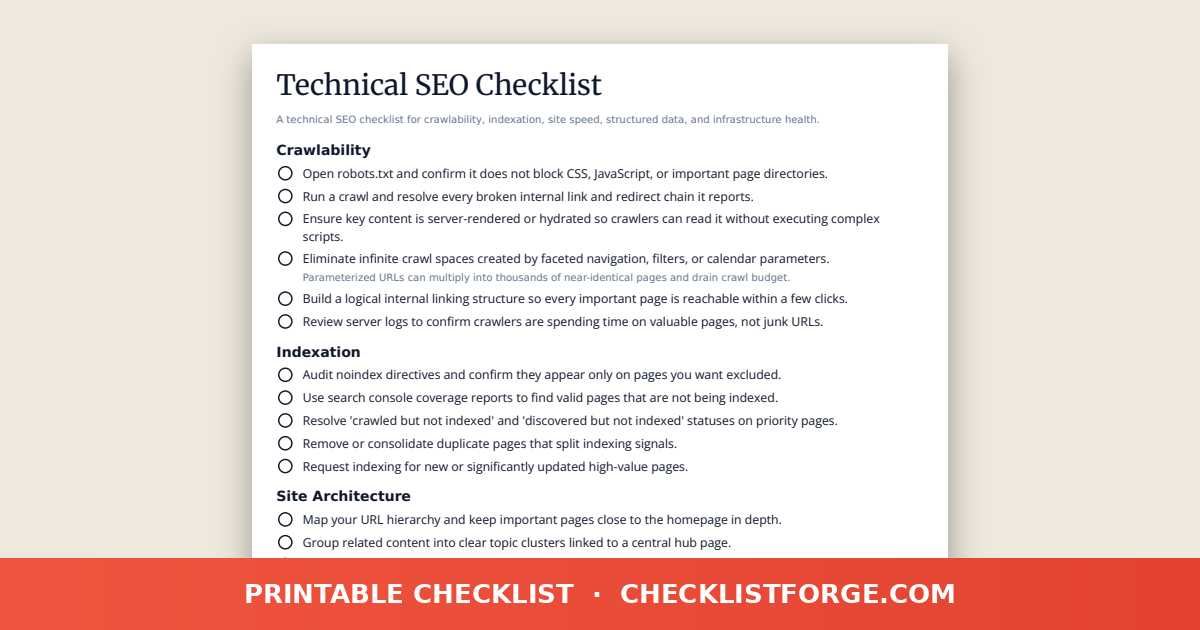 Technical SEO Checklist