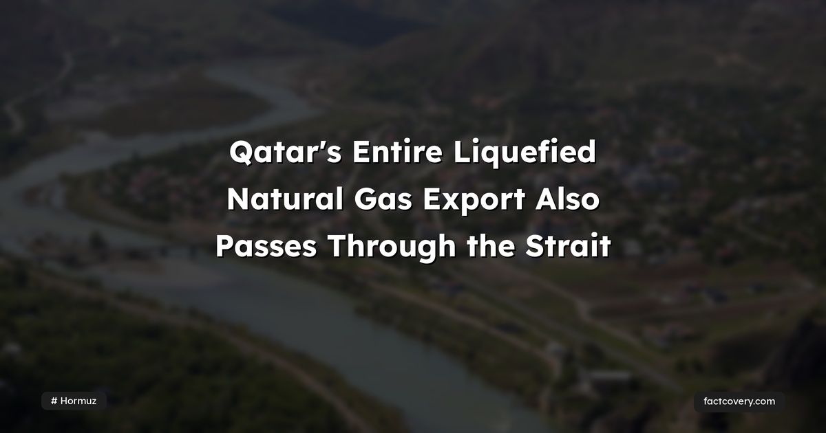 Qatar's Entire Liquefied Natural Gas Export Also Passes Through the ...
